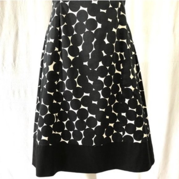 Nine West Black and White Strapless Fit and Flare Print Dress, Size 10 - Picture 3 of 9